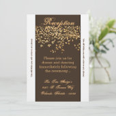 3.12x18 Empfang Card Gold Foil Herbstfall Tree Einladung (Stehend Vorderseite)