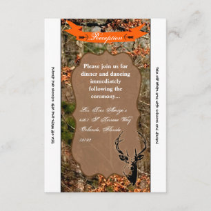 3.12x18 Empfang Card Jagd Hirschbuck Kopf Camoufla Einladung