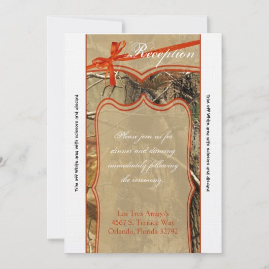 3.12x18 Empfang Card Jäger Camoflouge Einladung (Vorderseite)