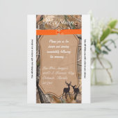 3.12x18 Empfang Card Jäger Camouflage Camoflauge D Einladung (Stehend Vorderseite)