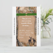 3.12x18 Empfang Card Jäger Camouflage Camoflauge D Einladung (Stehend Vorderseite)