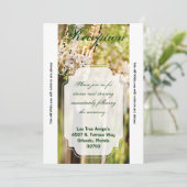 3.12x18 Empfang Card Kristallleuchter Tree Einladung (Stehend Vorderseite)