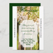 3.12x18 Empfang Card Kristallleuchter Tree Einladung (Vorne/Hinten)