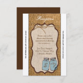 3.12x18 Empfang Card Mason Jar Burlap Country Rust Einladung (Vorne/Hinten)