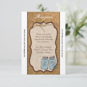 3.12x18 Empfang Card Mason Jar Burlap Country Rust Einladung (Stehend Vorderseite)