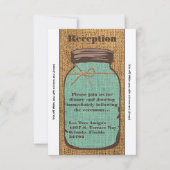 3.12x18 Empfang Card Mason Jar Burlap Country Rust Einladung (Vorderseite)