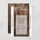 3.12x18 Empfang Card Mason Jar String Lights Barn Einladung (Vorne/Hinten)