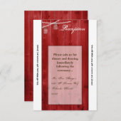 3.12x18 Empfang Card Mason Jar String Lights Wood Einladung (Vorne/Hinten)