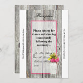 3.12x18 Empfang Card Mason Jars mit Wildblumen Einladung (Vorne/Hinten)