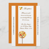 3.12x18 Empfang Card Moderner Herbstbaum Einladung (Vorne/Hinten)