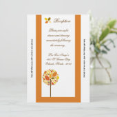 3.12x18 Empfang Card Moderner Herbstbaum Einladung (Stehend Vorderseite)