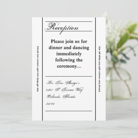 3.12x18 Empfang Card Modernes Typografie-Zeitungsp Einladung (Stehend Vorderseite)