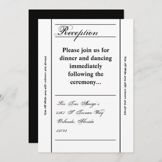 3.12x18 Empfang Card Modernes Typografie-Zeitungsp Einladung (Vorne/Hinten)