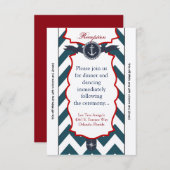 3.12x18 Empfang Card Nautischer Ankerkompass Einladung (Vorne/Hinten)