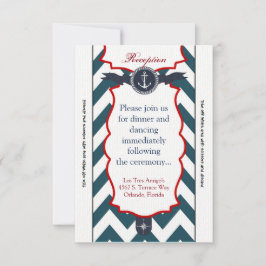 3.12x18 Empfang Card Nautischer Ankerkompass Einladung