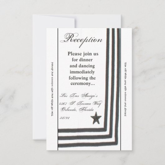 3.12x18 Empfang Card Navy Summer Dress Weiß Unif Einladung (Vorderseite)