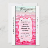 3.12x18 Empfang Card Ombre Strip Pink Zuckerguss Einladung (Vorderseite)
