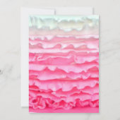 3.12x18 Empfang Card Ombre Strip Pink Zuckerguss Einladung (Rückseite)