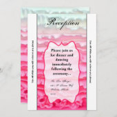 3.12x18 Empfang Card Ombre Strip Pink Zuckerguss Einladung (Vorne/Hinten)