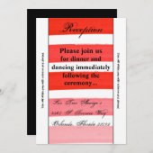 3.12x18 Empfang Card Ombre Strip Red Line Fade Einladung (Vorne/Hinten)