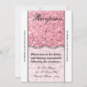 3.12x18 Empfang Card Rose Gold Glitzer Einladung (Vorderseite)
