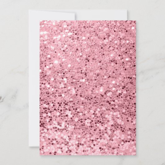 3.12x18 Empfang Card Rose Gold Glitzer Einladung (Rückseite)