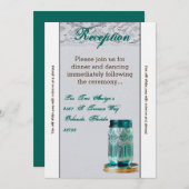 3.12x18 Empfang Card Rustikaler Mason Jar Lace Einladung (Vorne/Hinten)