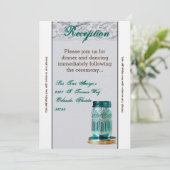 3.12x18 Empfang Card Rustikaler Mason Jar Lace Einladung (Stehend Vorderseite)