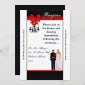 3.12x18 Empfang Card Schiffskarte Hispanic Uniform Einladung (Vorne/Hinten)