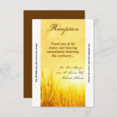 3.12x18 Empfang Card Sonnenaufgang Weizenland Rust Einladung (Vorne/Hinten)