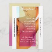 3.12x18 Empfang Card Sonnenuntergang Fade Rosa Tan Einladung (Vorne/Hinten)