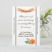 3.12x18 Empfang Card Spring Hibiskus Blume Hawaii Einladung (Stehend Vorderseite)