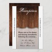 3.12x18 Empfang Card Stall Holz Land Rustikal Einladung (Vorne/Hinten)