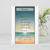 3.12x18 Empfang Card Sunset Beach Einladung (Stehend Vorderseite)