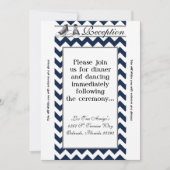 3.12x18 Empfang Card Teenager Sneakers Zickzack Einladung (Vorderseite)