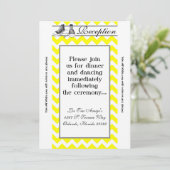 3.12x18 Empfang Card Teenager Sneakers Zickzack Einladung (Stehend Vorderseite)