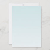 3.12x18 Empfang Card Tropische Blume auf Blue Ombr Einladung (Rückseite)