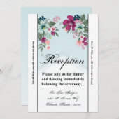 3.12x18 Empfang Card Tropische Blume auf Blue Ombr Einladung (Vorne/Hinten)