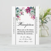 3.12x18 Empfang Card Tropische Blume auf Weiß Einladung (Stehend Vorderseite)