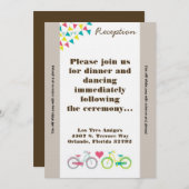 3.12x18 Empfang Card Verliebte Fahrrad Fahrrad Einladung (Vorne/Hinten)