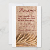 3.12x18 Empfang Card Weizen auf Burlap Sack Countr Einladung (Vorderseite)