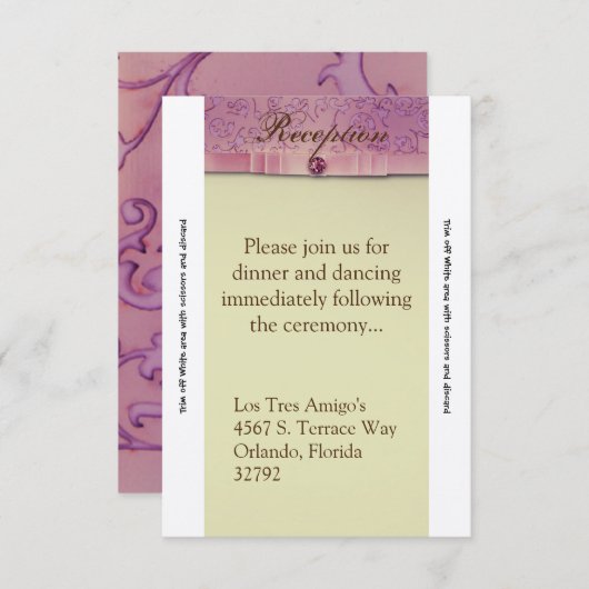 3.12x18 Empfang-Karte Amethyst Jewel Schreibpapier Einladung (Vorne/Hinten)