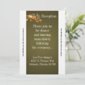 3.12x18 Empfang-Karte Braun Doppelfahrrad Einladung (Stehend Vorderseite)