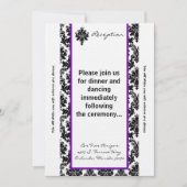 3.12x18 Empfang-Karte schwarze violette Maske Einladung (Vorderseite)