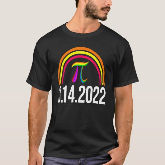 3 14 2022 Pi Math Rainbow Men Mathletics Liebe Bi T-Shirt (Vorderseite)
