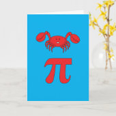 3.14 Crab Pie Pi Pun Funny Math Joke Karte (Gelbe Blume)