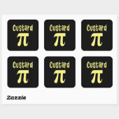 3.14 Custard Pie Pi Pun Funny Math Joke Quadratischer Aufkleber (Blatt)