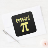 3.14 Custard Pie Pi Pun Funny Math Joke Quadratischer Aufkleber (Umschlag)