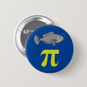 3.14 Fisch Pie Pi Pun Funny Math Joke Button (Vorne & Hinten)