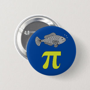 3.14 Fisch Pie Pi Pun Funny Math Joke Button